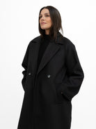 Italian Collection Coat One Size Kelly ¾ Length Coat in Classic Black