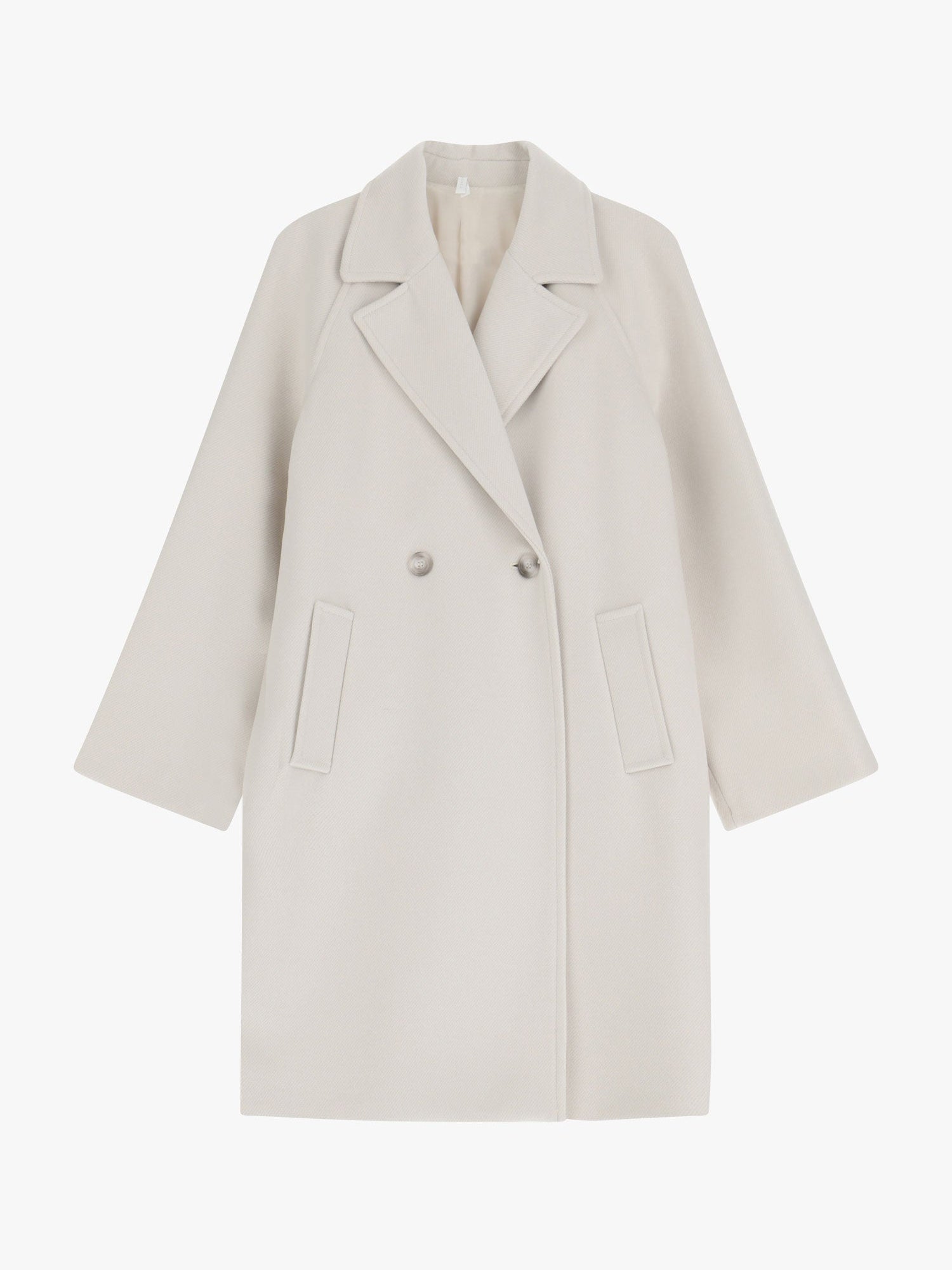 Italian Collection Coat One Size Kelly ¾ Length Coat in Cream