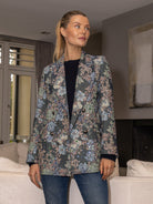 Italian Collection Jacket Baroque Studded Floral Blazer