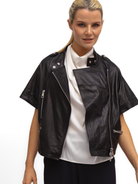 Italian Collection Jacket Cropped Leather Jacket In Black From The Italian Collection