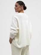 Italian Collection Sweater One Size Stella Sweater in Winter White