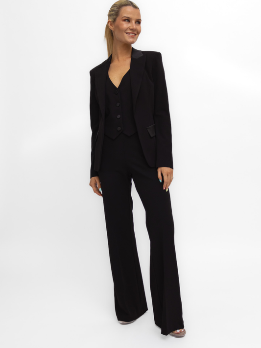 Italian Collection Trousers Bootleg Evening Trousers In Black From The Italian Collection