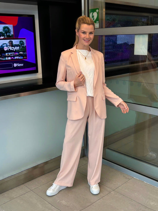 Italian Collection Trousers Soft Tailored Trousers In Dusty Pink From The Italian Collection