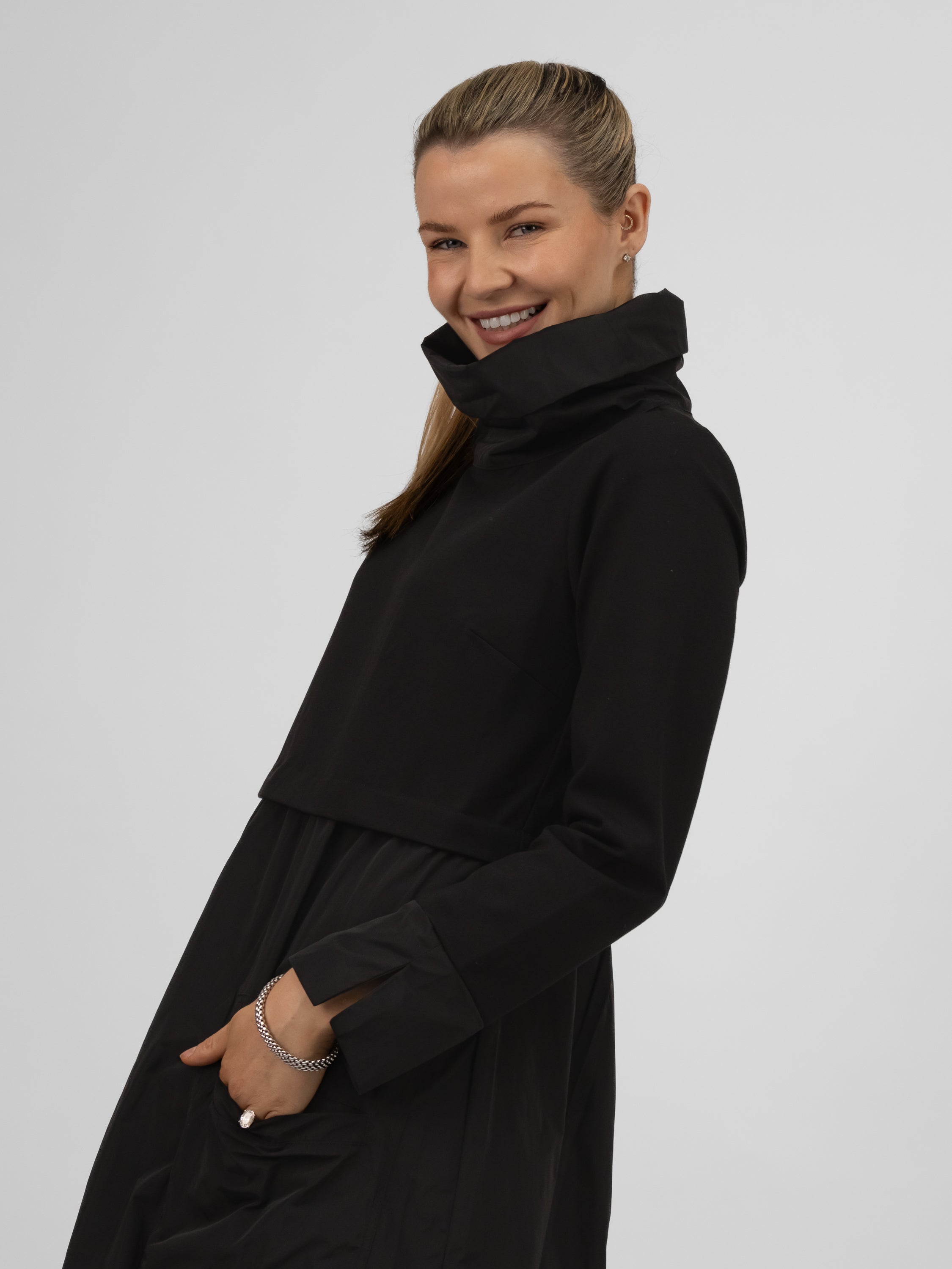 Jane Lushka Dress Ester Taffeta Dress in Black
