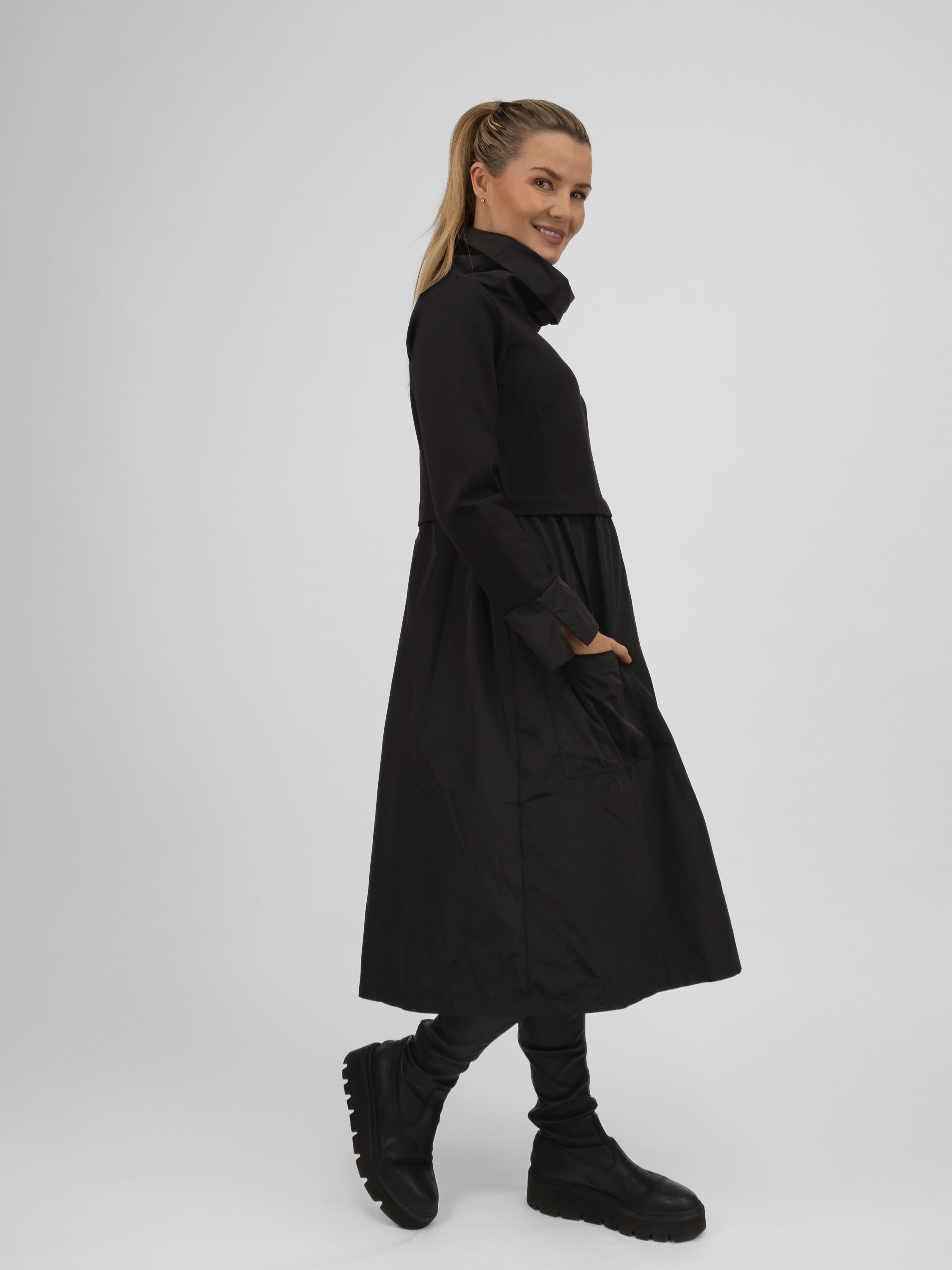 Jane Lushka Dress Ester Taffeta Dress in Black