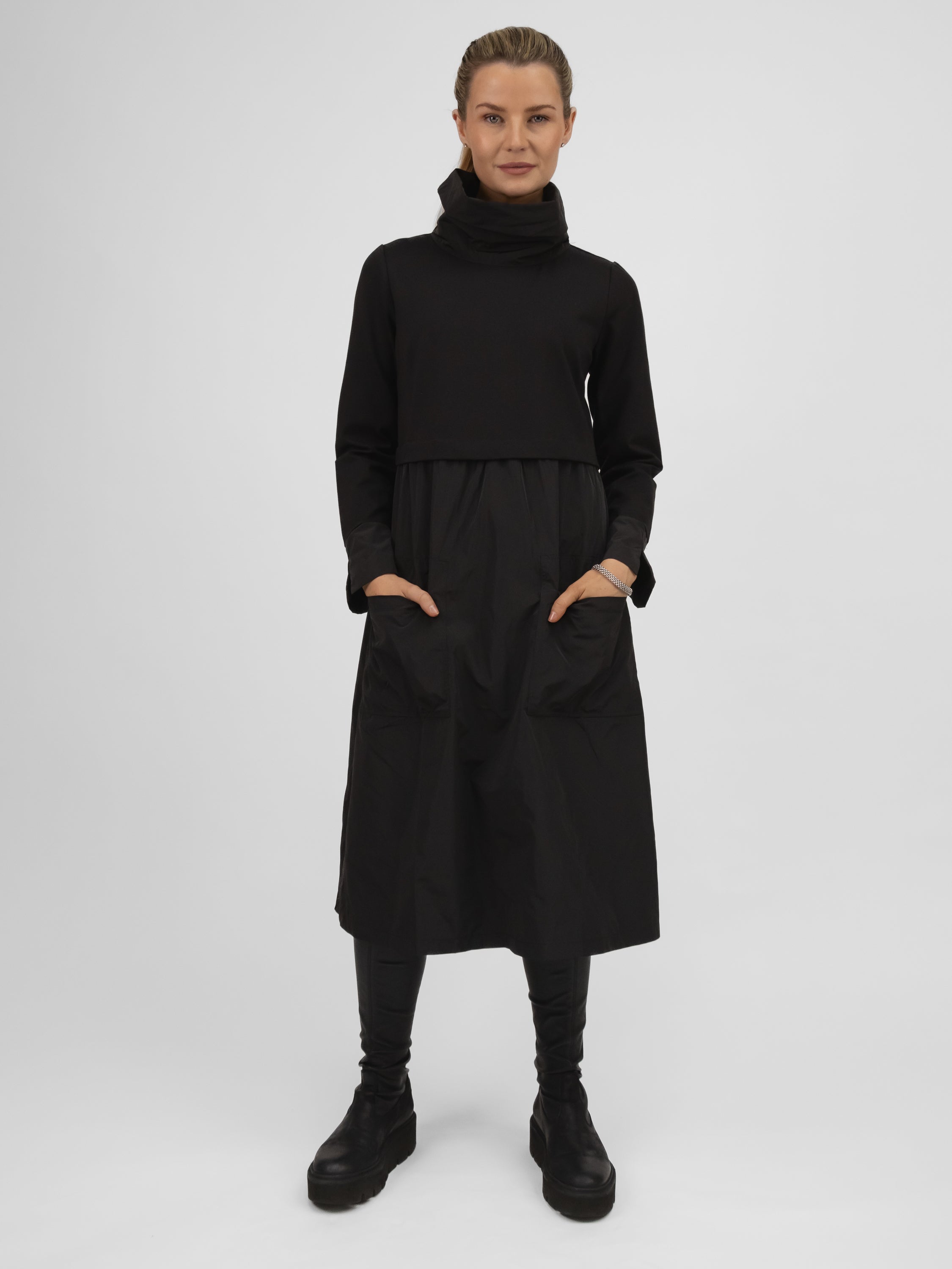 Jane Lushka Dress Ester Taffeta Dress in Black