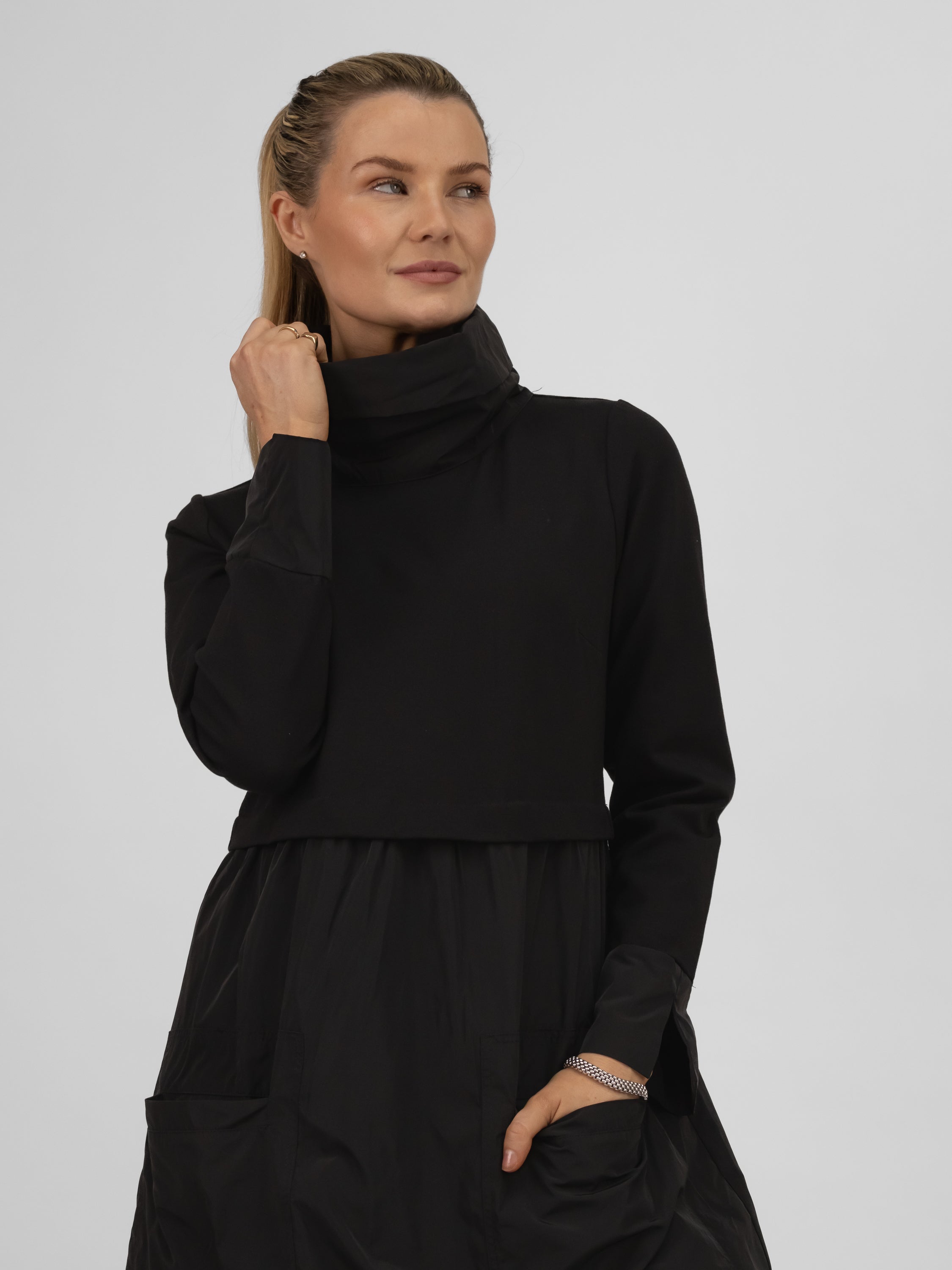 Jane Lushka Dress Ester Taffeta Dress in Black