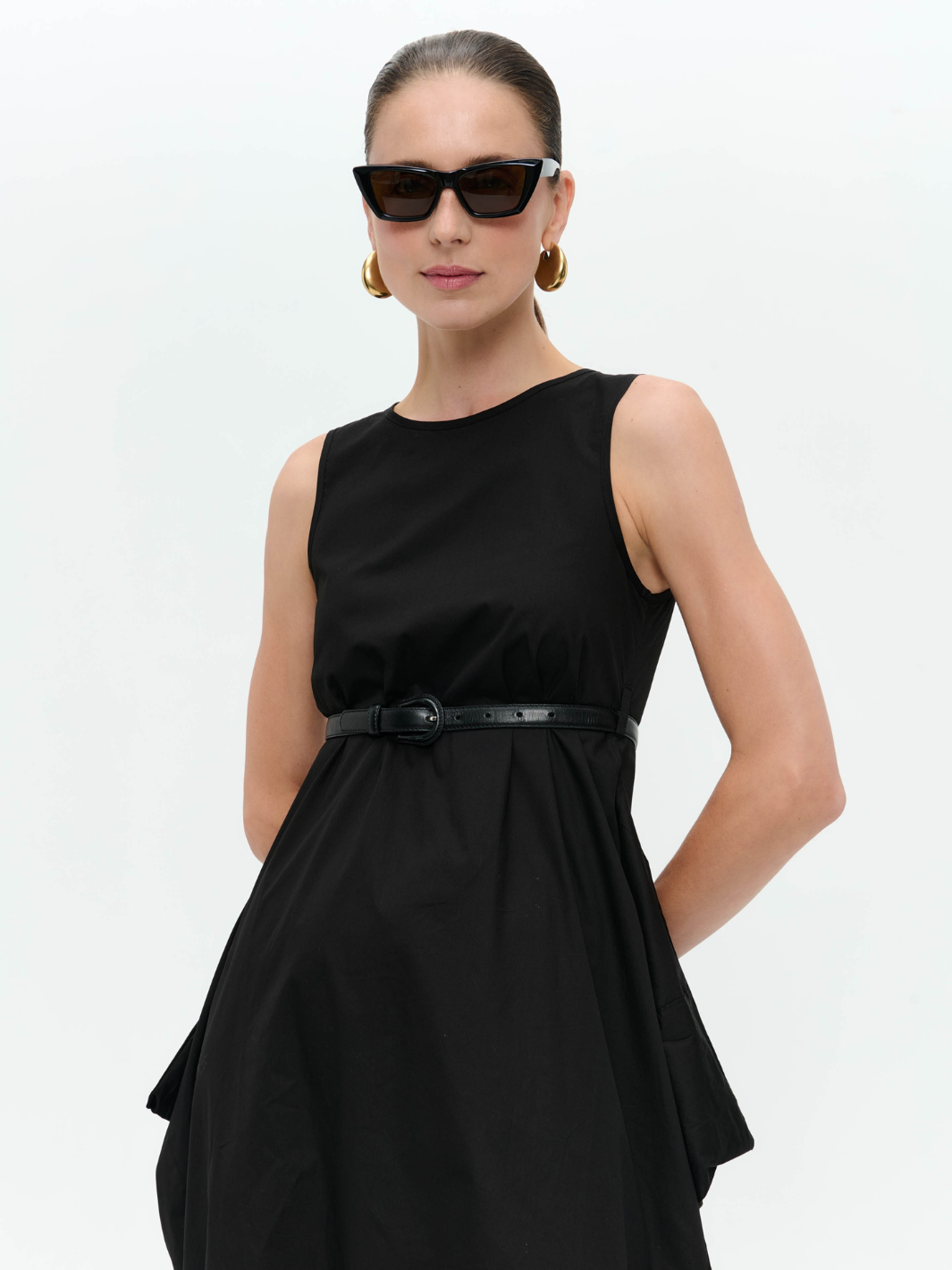 Jane Lushka Dress Poplin Dress In Black From Jane Lushka