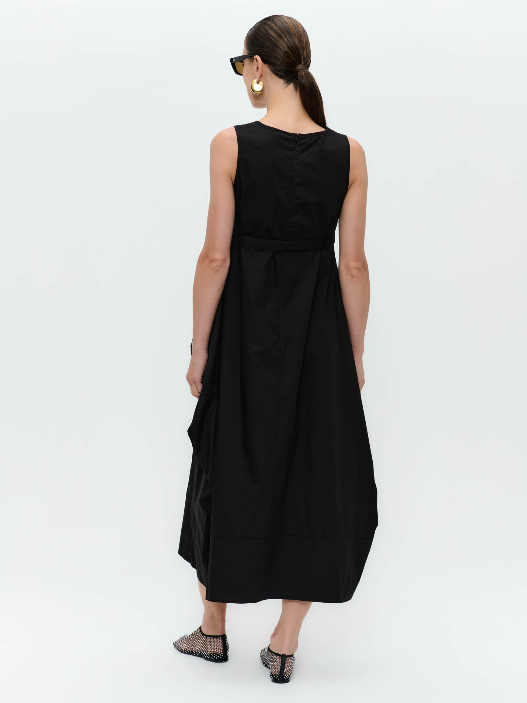 Jane Lushka Dress Poplin Dress In Black From Jane Lushka