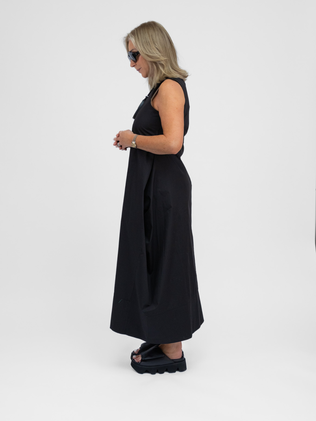 Jane Lushka Dress Poplin Dress In Black From Jane Lushka