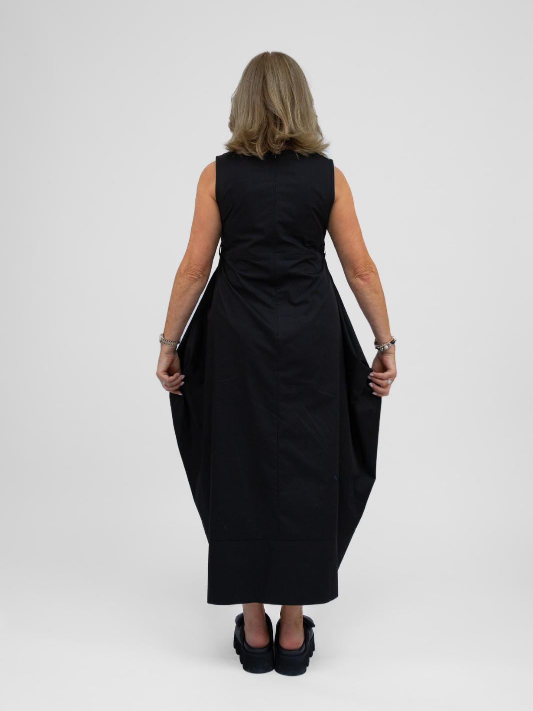 Jane Lushka Dress Poplin Dress In Black From Jane Lushka