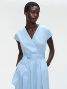 Jane Lushka Dress Poplin Long Dress 2945 in Light Blue