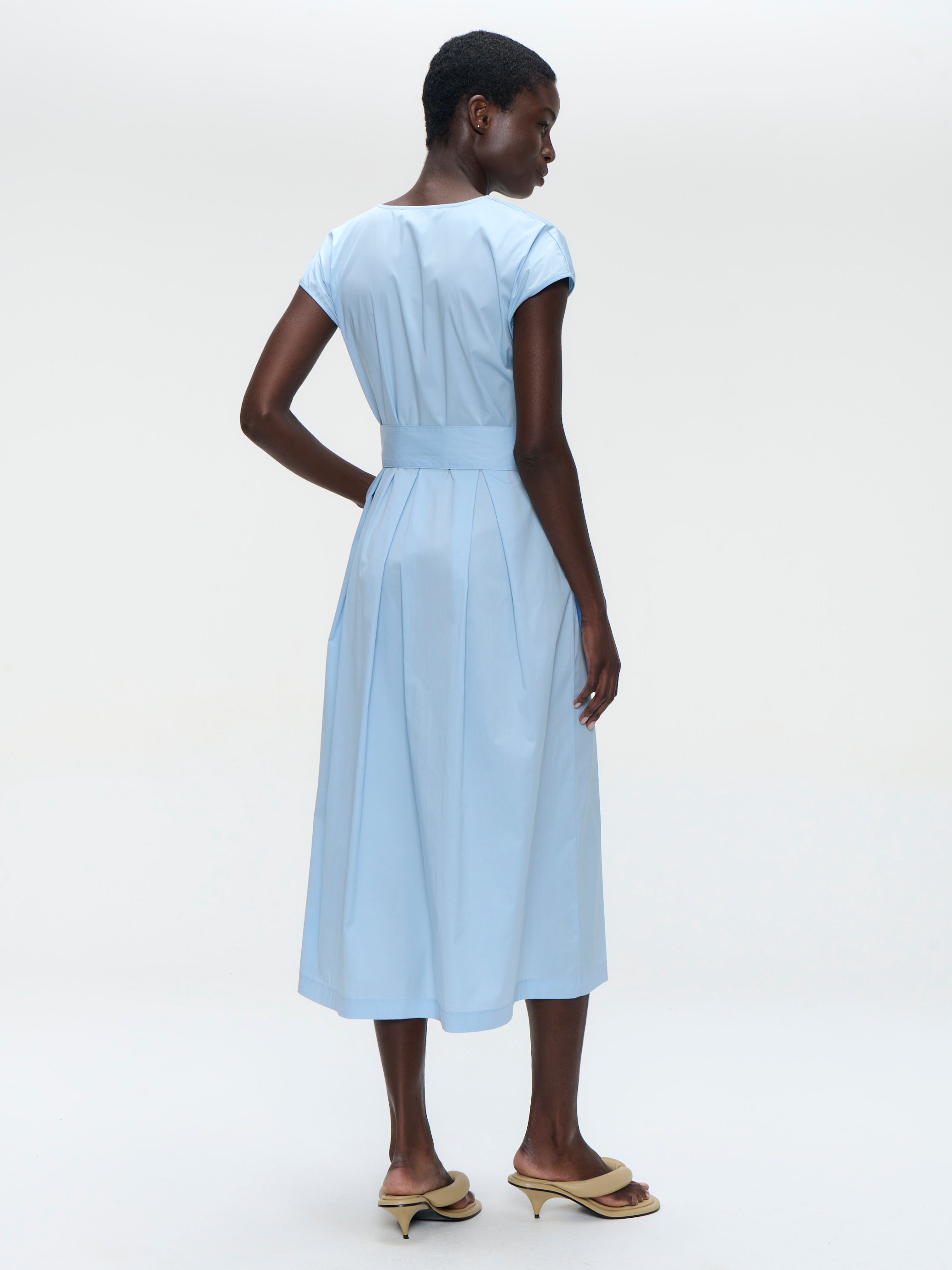 Jane Lushka Dress Poplin Long Dress 2945 in Light Blue