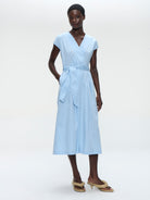 Jane Lushka Dress Poplin Long Dress 2945 in Light Blue