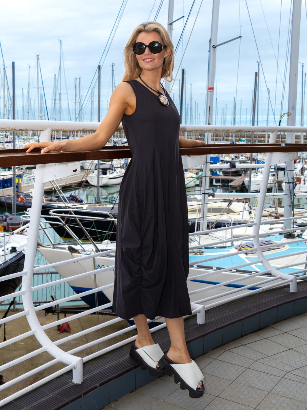 Jane Lushka Dress Ria V Neck Dress In Black From Jane Lushka