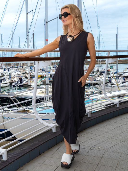 Jane Lushka Dress Ria V Neck Dress In Black From Jane Lushka