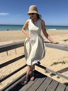 Jane Lushka Dress Satomi Tafeta Dress in Beige