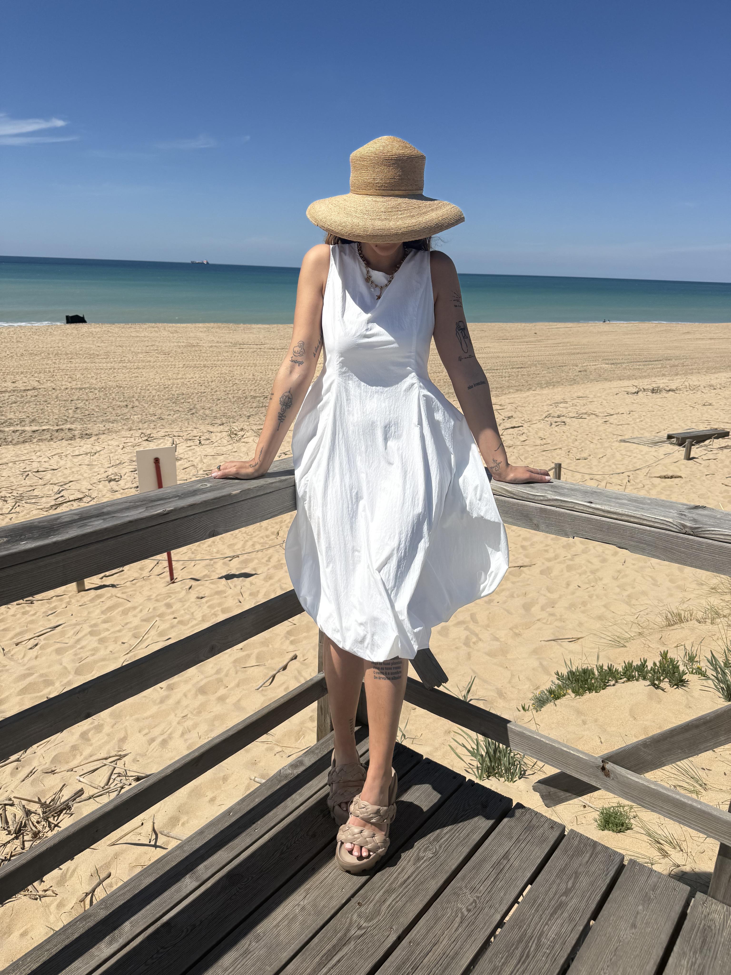 Jane Lushka Dress Satomi Tafeta Dress in White