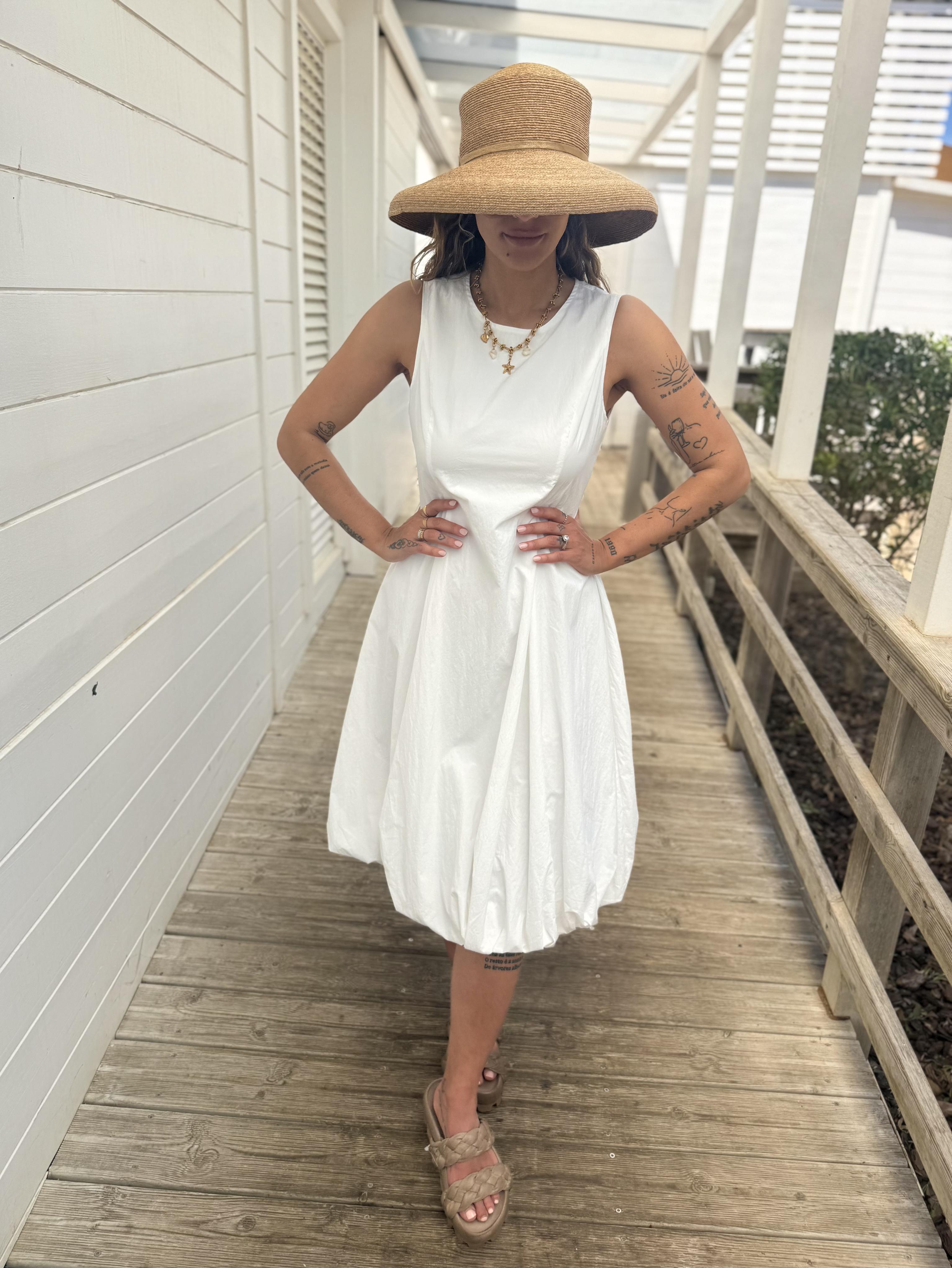 Jane Lushka Dress Satomi Tafeta Dress in White