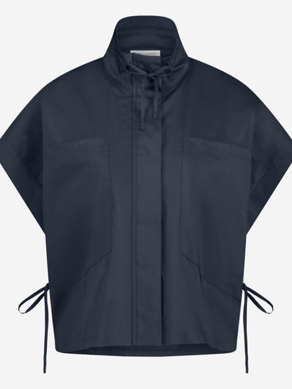 Jane Lushka Jacket Paola Poplin Jacket In Navy From Jane Lushka