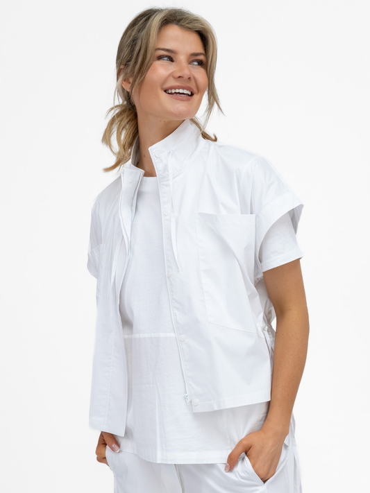 Jane Lushka Jacket Paola Poplin Jacket In White From Jane Lushka