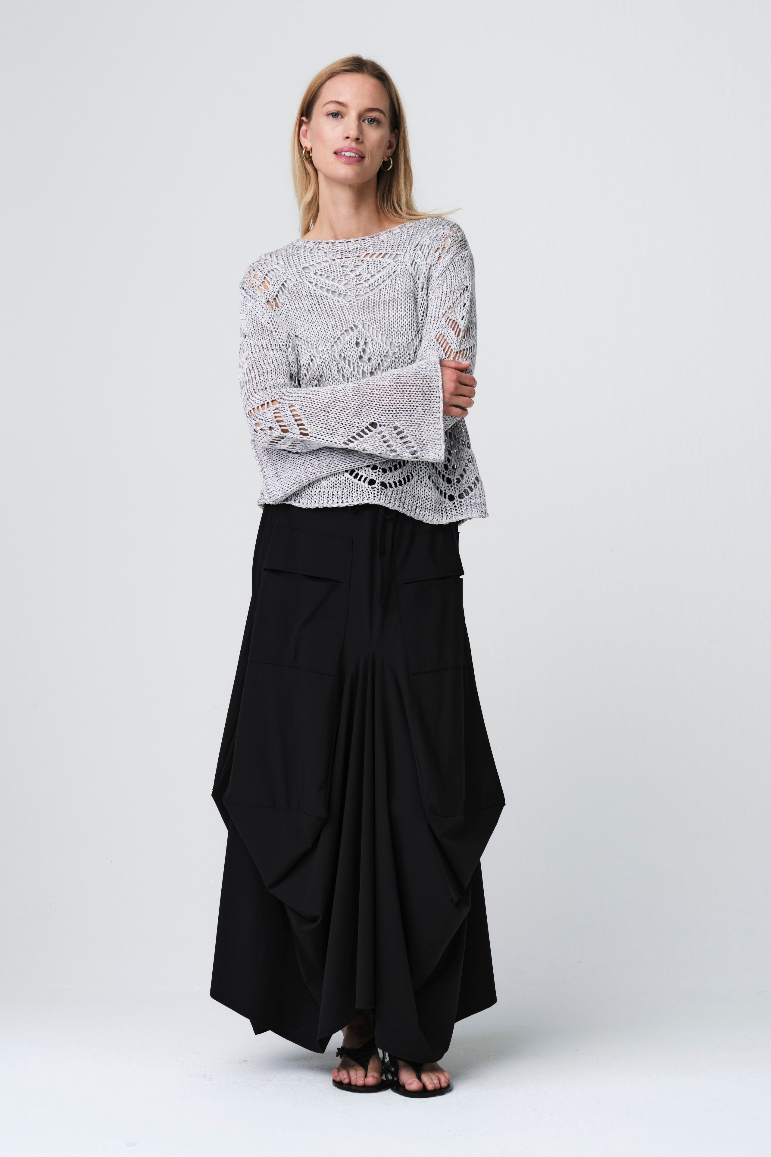 Jane Lushka Skirt Nell Skirt Technical Jersey in Black