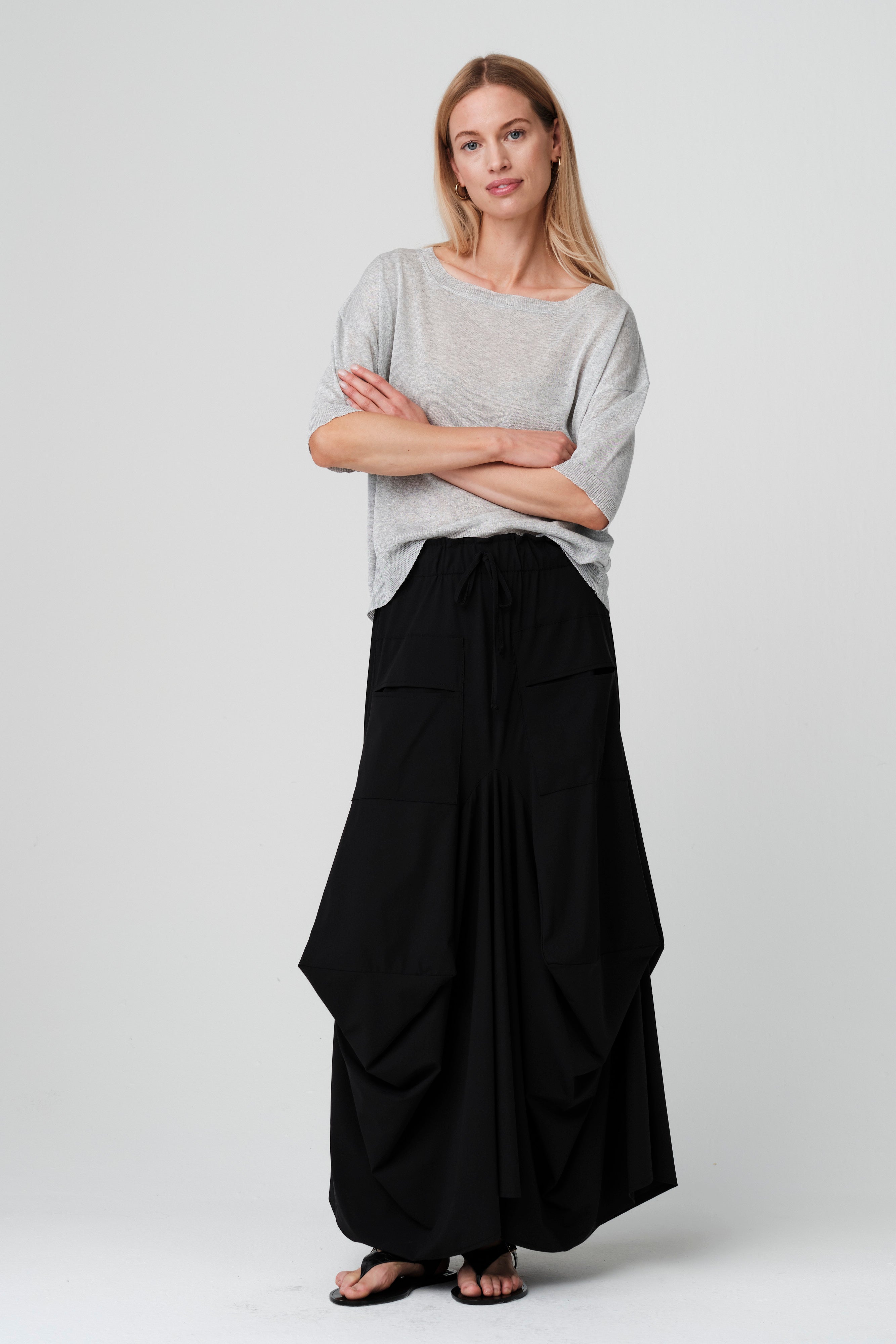 Jane Lushka Skirt Nell Skirt Technical Jersey in Black