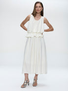 Jane Lushka Skirt Reiki Viscose Skirt in White