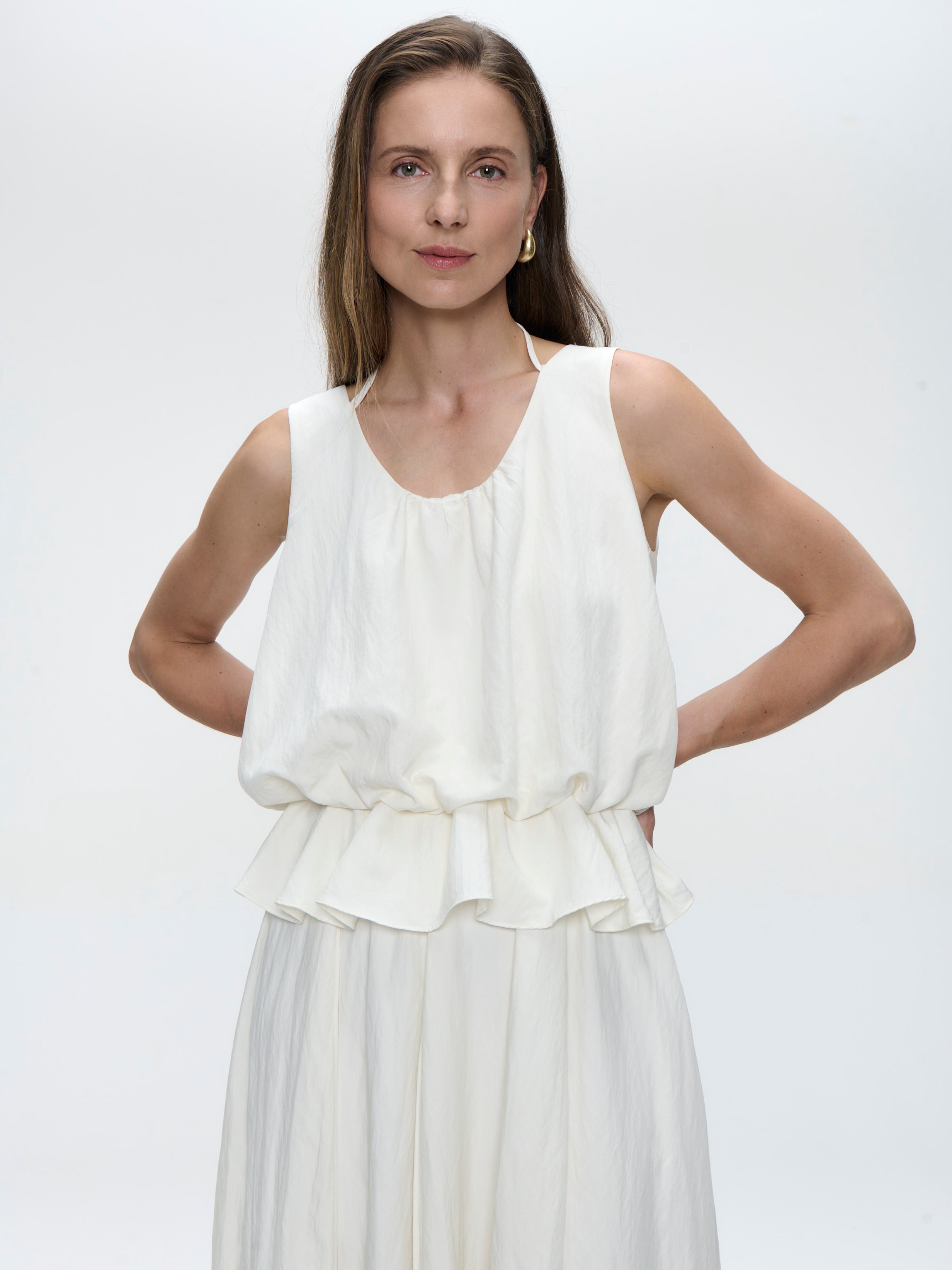 Jane Lushka Skirt Reiki Viscose Skirt in White