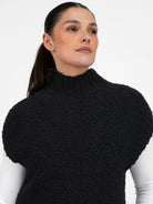Jane Lushka Tank Top Boucle Vest in Black