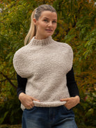 Jane Lushka Tank Top Boucle Vest in Off White