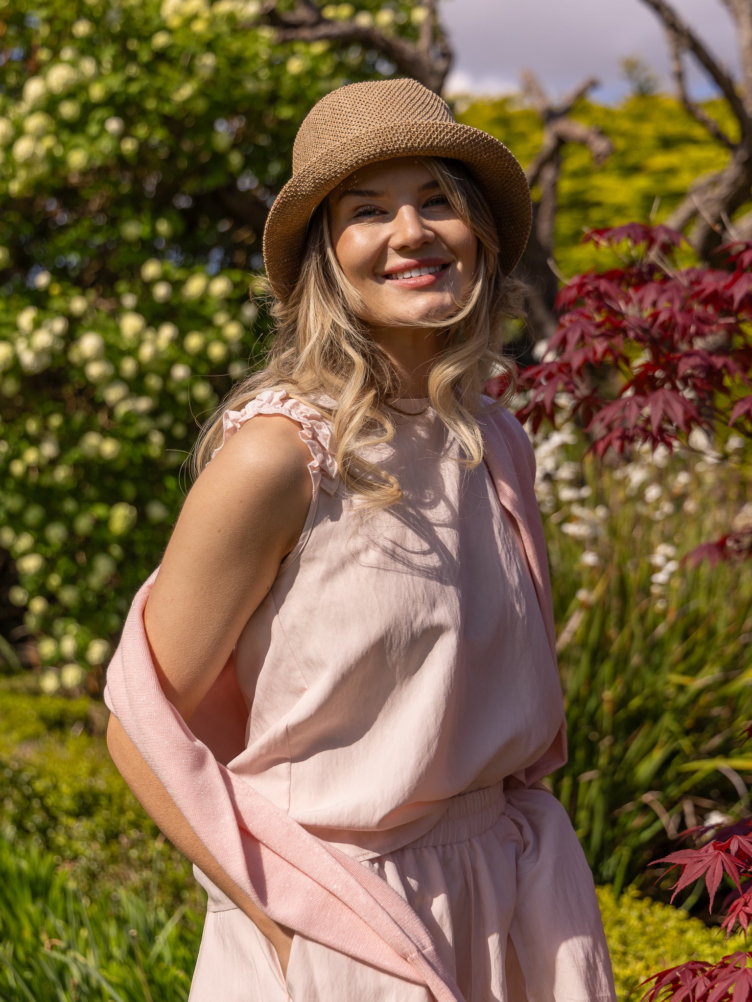 Jane Lushka Top Masako Viscose Mix Top in Pink