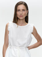 Jane Lushka Top Masako Viscose Mix Top in White