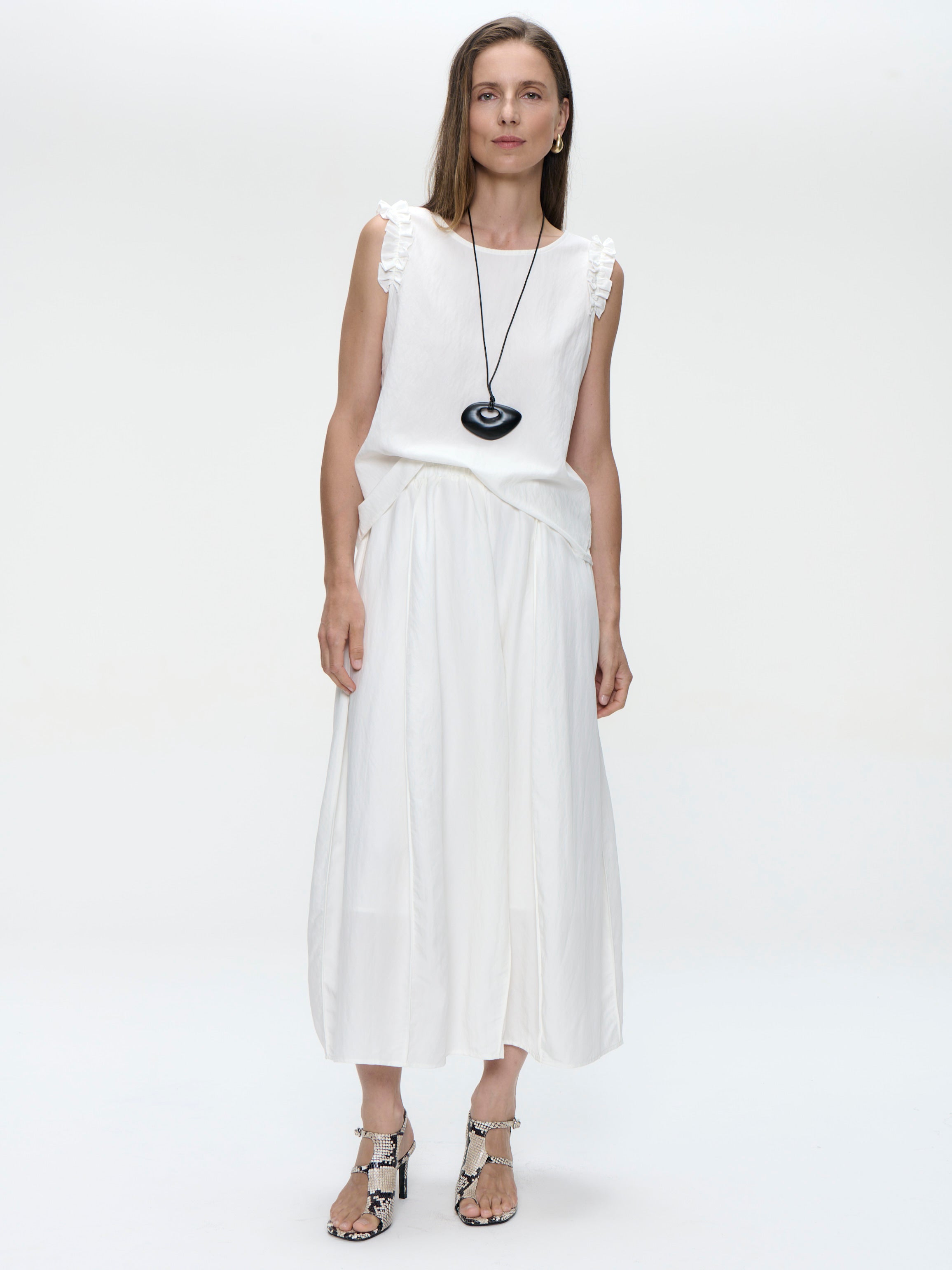 Jane Lushka Top Masako Viscose Mix Top in White
