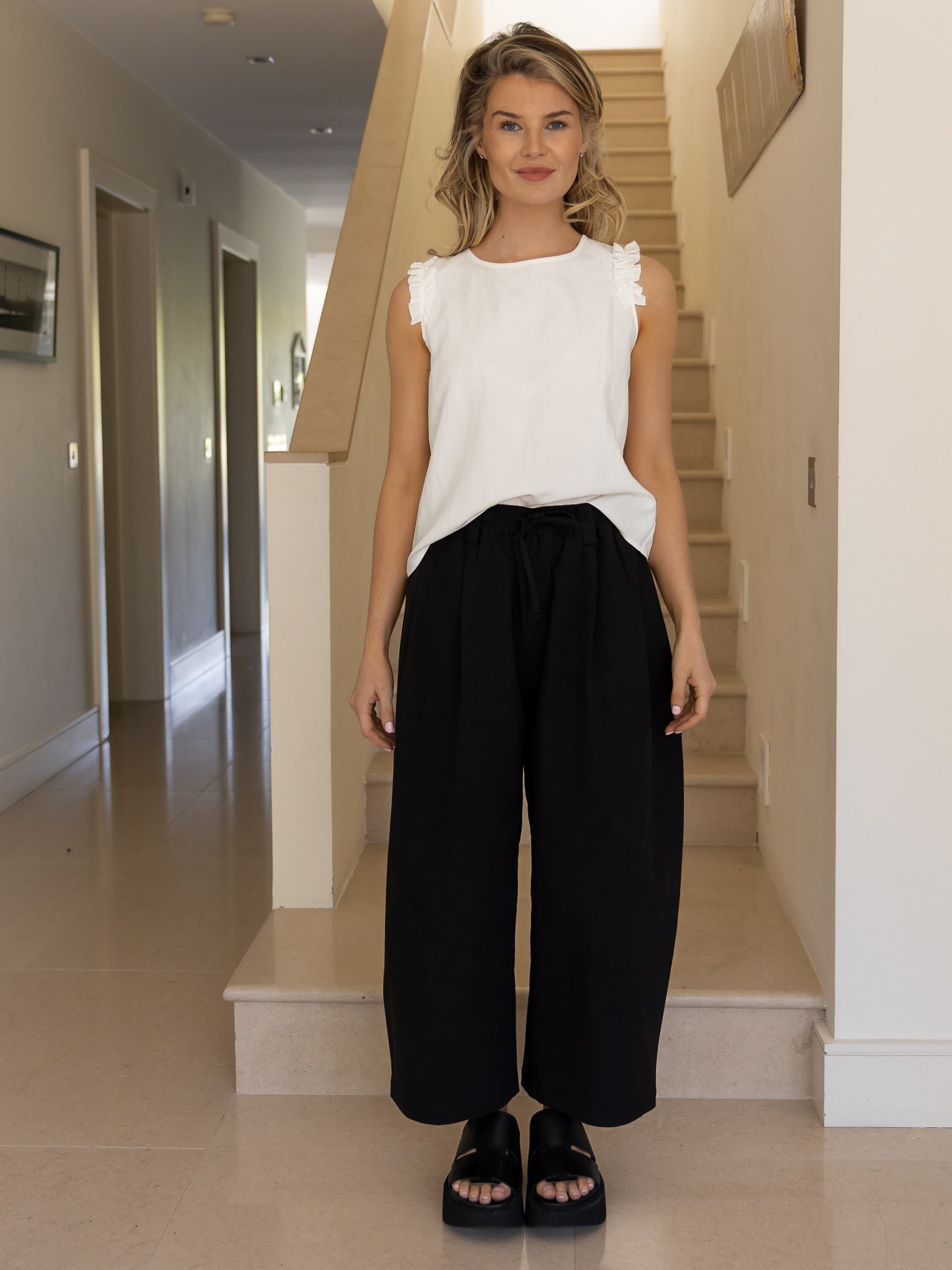 Jane Lushka Top Masako Viscose Mix Top in White