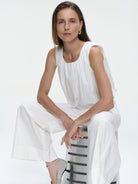 Jane Lushka Top Nori Cotton Top in Off White