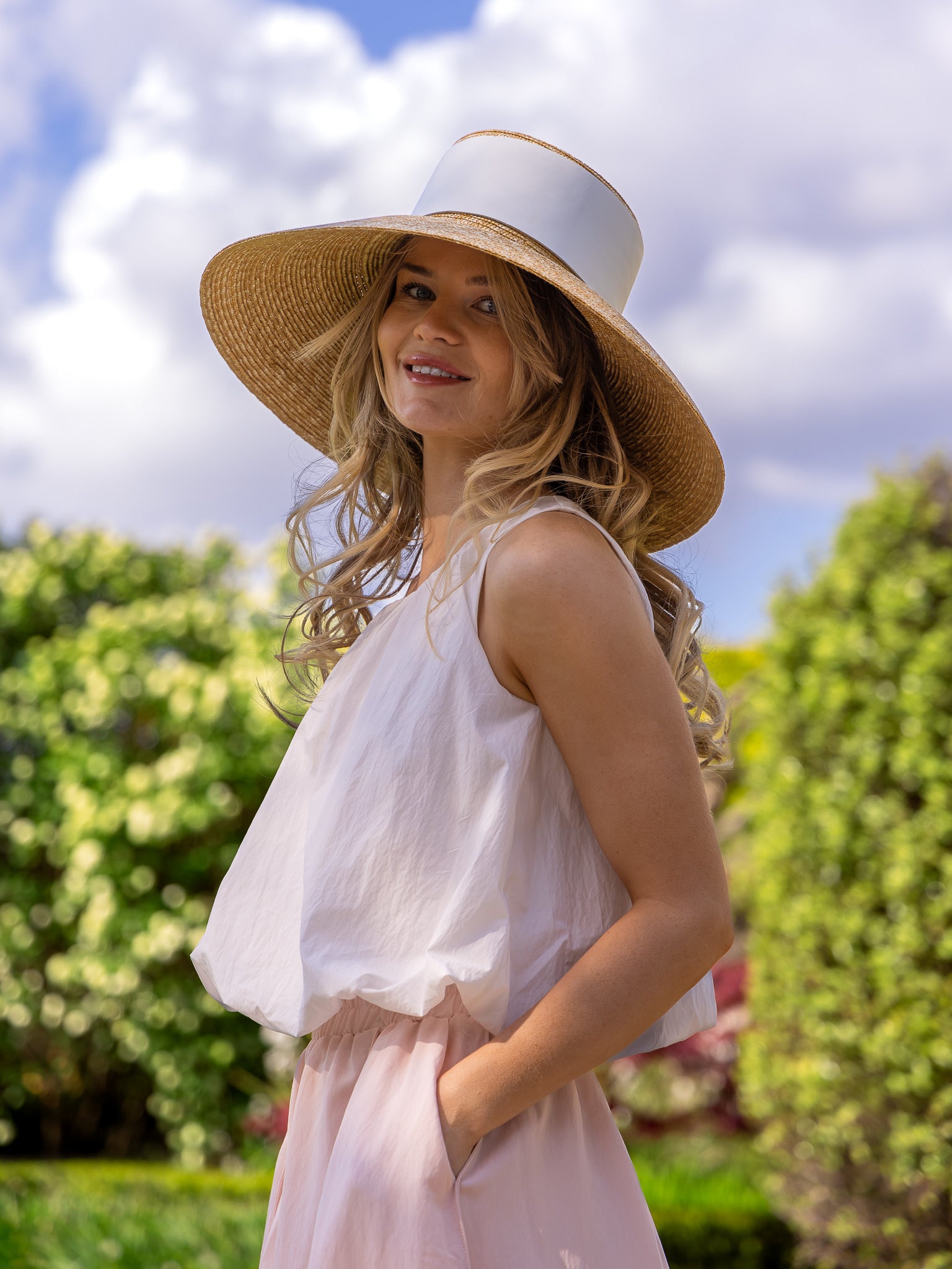 Jane Lushka Top Nori Cotton Top in Off White