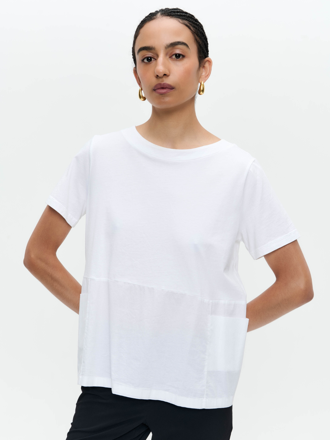 Jane Lushka Top Oversized Cotton Top In White From Jane Lushka