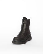 Lofina Boots Gasoline Nero Short Zip Front Boots