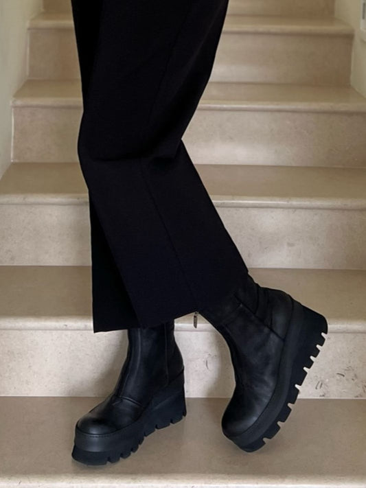 Lofina Footwear Lofina Leather Nappa Ankle Boot in black