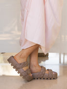 Lofina Sandals Lofina Braided Sandal in Gasoline Malto
