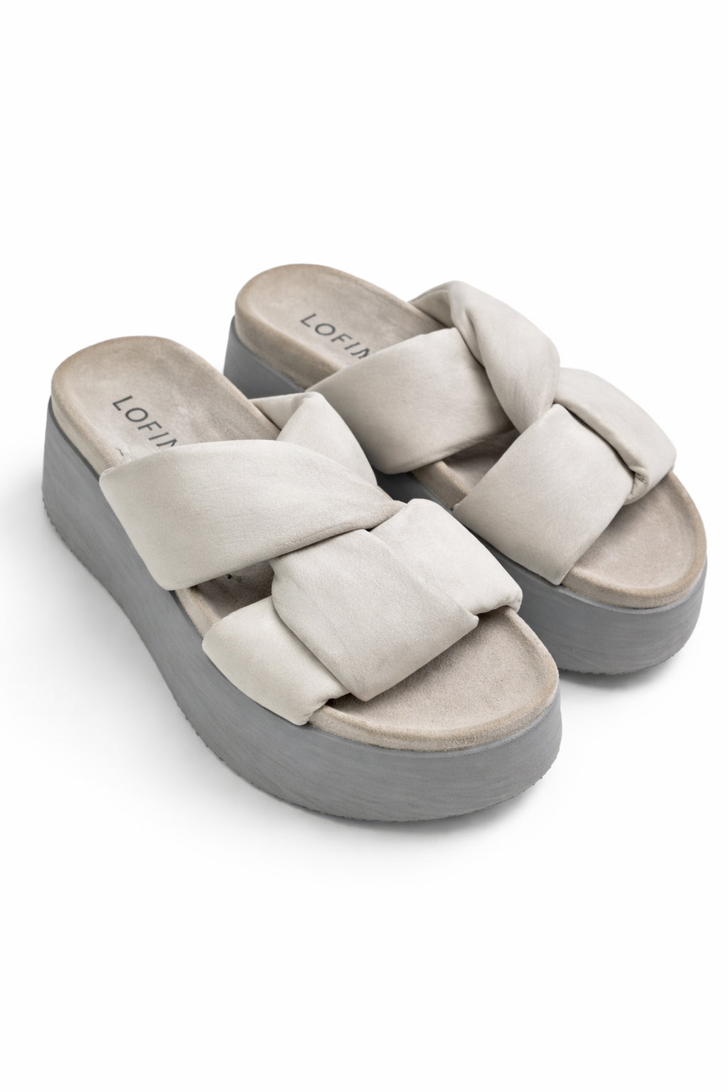 Lofina Sandals Lofina Platform Sandal in Gasoline Greige