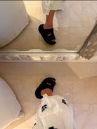 Lofina Sandals Lofina Platform Sandal in Gasoline Nero