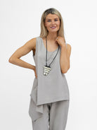 Lotus Eaters Top Mimbo Top In Greige From Lotus Eaters