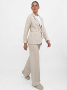 Majestic Filatures Jacket ⁠Belted Jacket in Ecru Marl