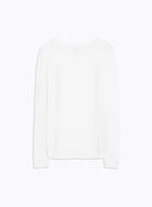 Majestic Filatures T-Shirt Ally Round Neck Long Sleeve Tee in White