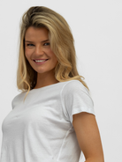 Majestic Filatures Top Polly Round Neck Tee In White From Majestic Filatures