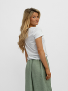 Majestic Filatures Top Polly Round Neck Tee In White From Majestic Filatures