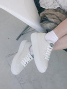 Nude of Scandinavia Shoes Hedda Lace-Up Sneakers in White From Nude of Scandinavia