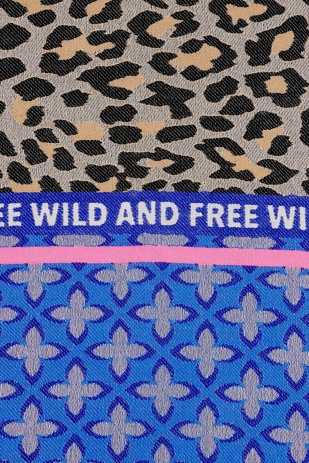 Ombré London Scarf One Size Wilde & Free Blue Tartan with Pink
